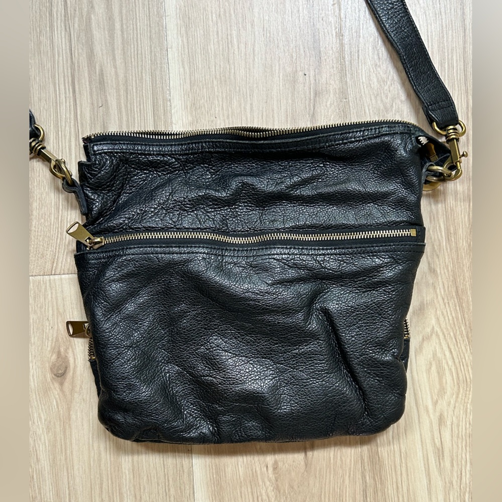 Liebeskind Berlin Anny Safari Black Leather Shoulder/Crossbody Handbag/Purse - Picture 3 of 10